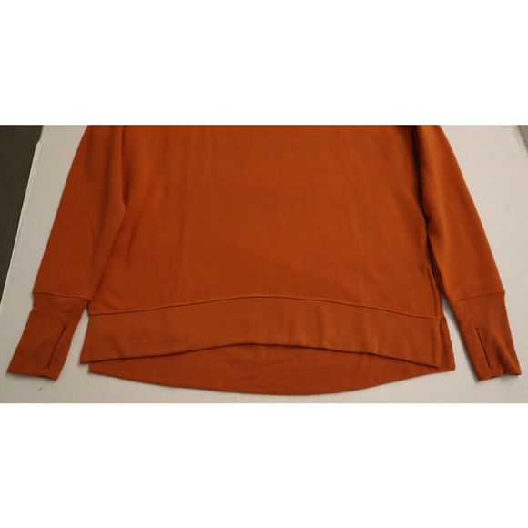 Athleta 870422 Women's Sz M Rust Orange Triumph Crew Neck L/S Sweatshirt $79 - Picture 8 of 15